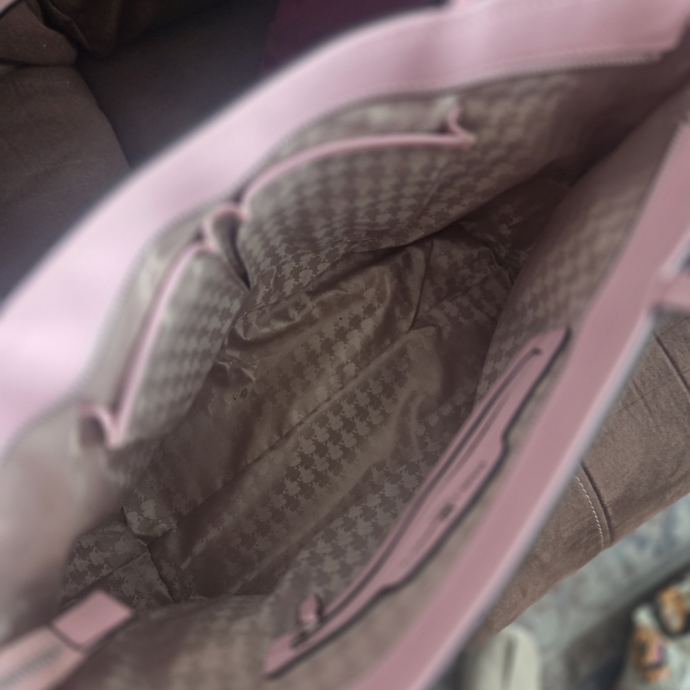 Karl Lagerfeld Gray and Pink Women's Tote Bag - Picture 4 of 5